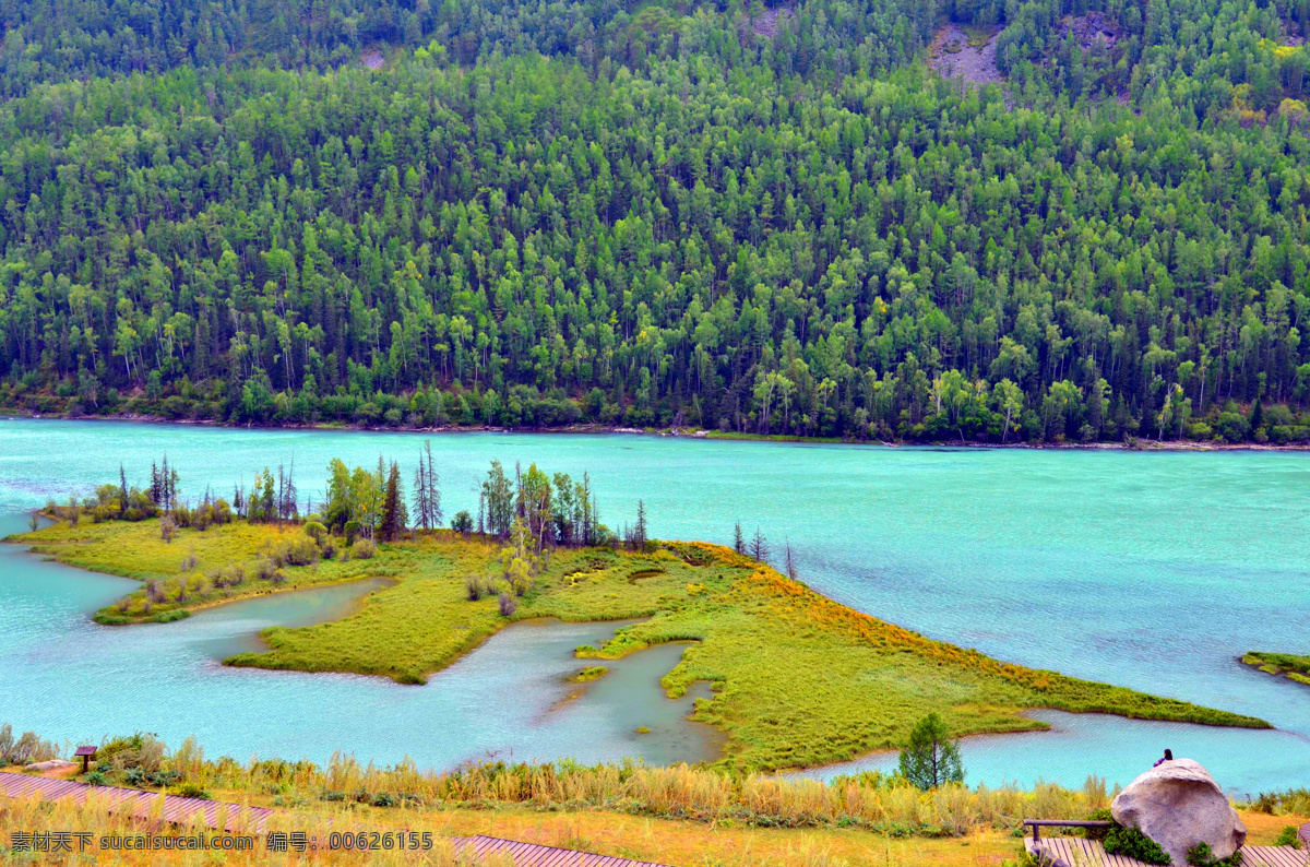 新疆 喀纳斯湖 风景