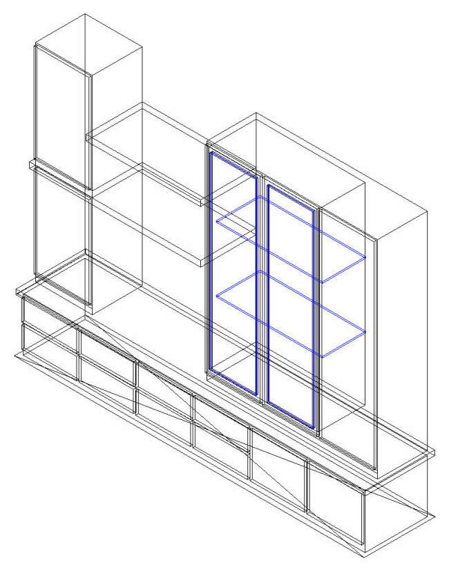 双层 多模 组合柜 3d cad 家装 立体 模型 三维 饰品 室内 装饰 装修 cad素材