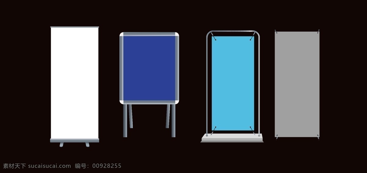 展架 空白矢量效果 x展架 门型展架 a字型展架 易拉宝 空白效果 矢量 展板模板