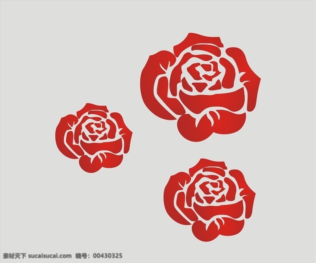 矢量 玫瑰花 红玫瑰 植物 花卉 花朵 矢量玫瑰 剪纸风玫瑰 卡通设计