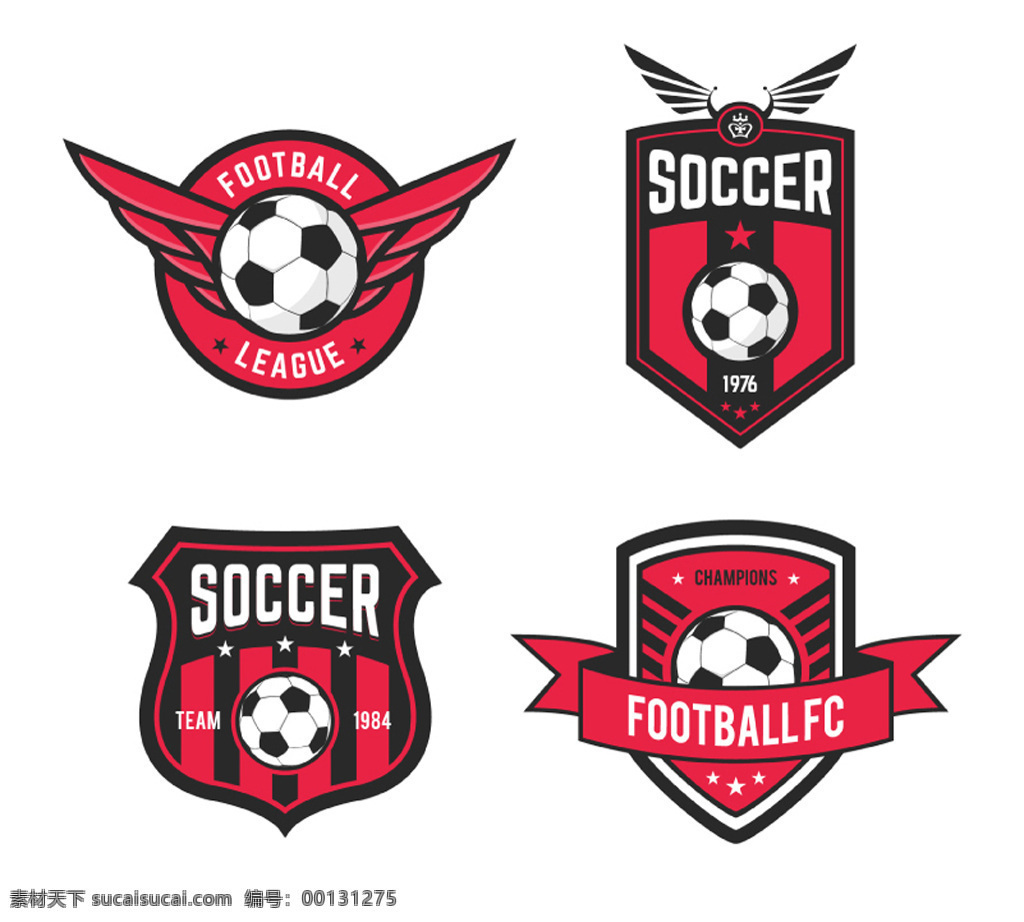 矢量 足球 红色 标签 队徽 俱乐部 logo 白色