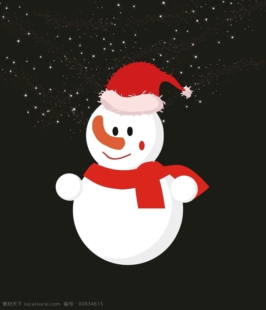 雪人图片 雪人 星星 圣诞 冬天 雪 动漫动画 动漫人物