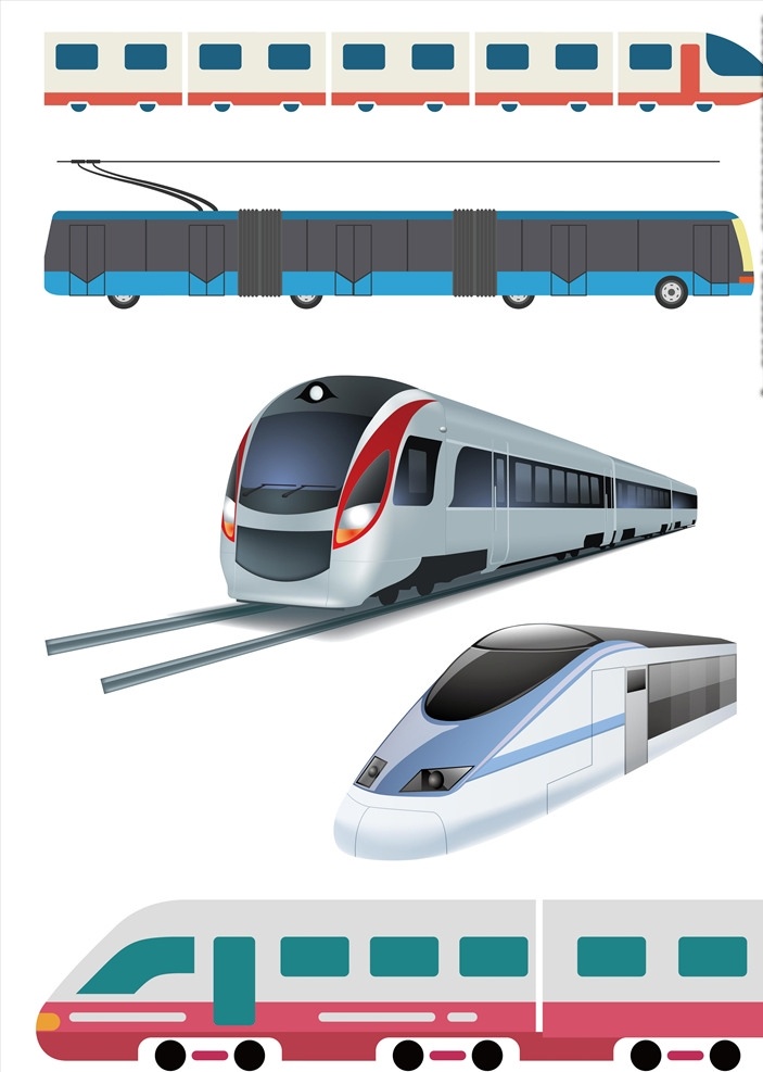 矢量动车 动车 高铁 地铁 列车 矢量列车 交通工具 旅行交通 出行交通 铁路 极速动车 现代科技