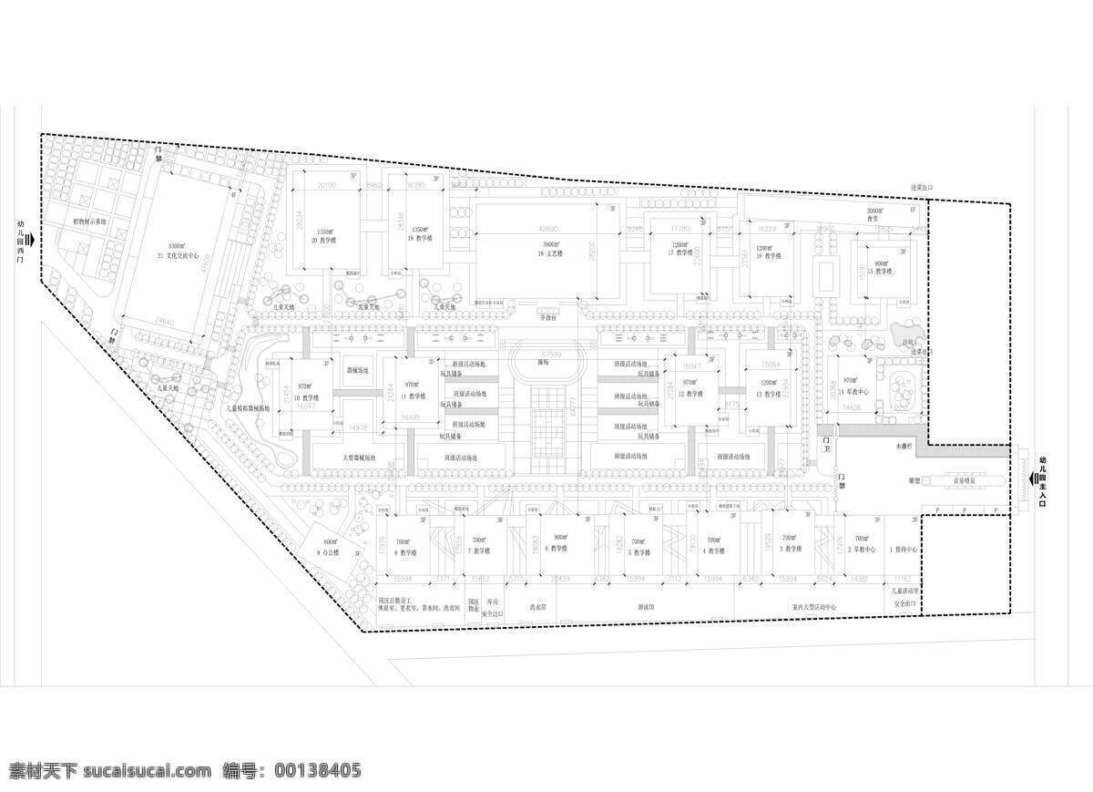 幼儿园 平面 规划 环境设计 景观设计 cad规划 幼儿园规划 平面规划 幼儿园cad cad 布置 家居装饰素材 园林景观设计