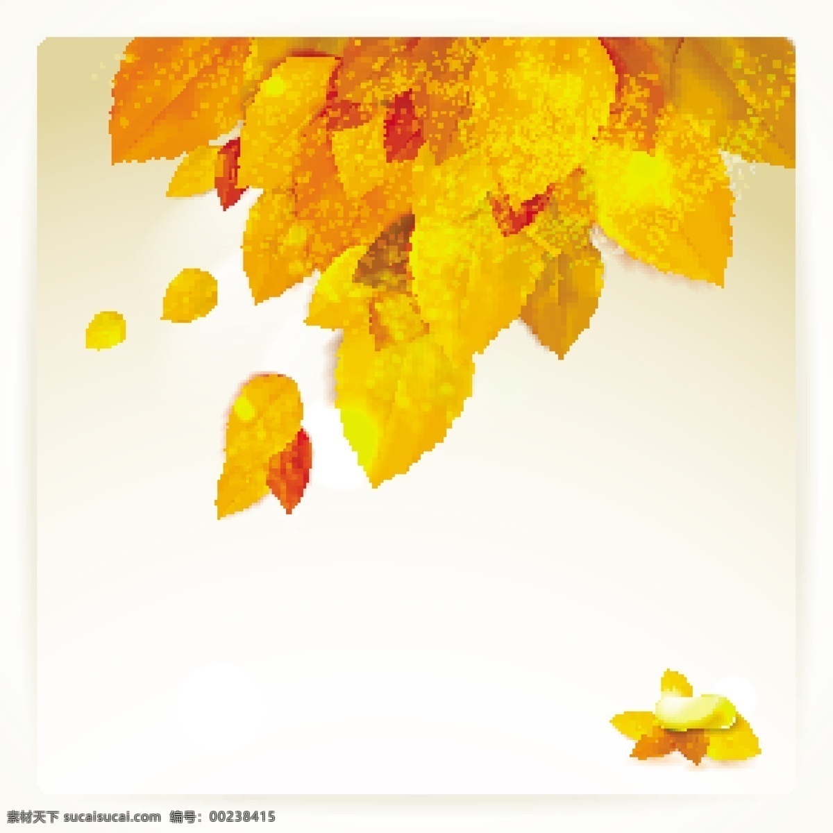 秋天 树叶 矢量 超美树叶 创意树叶 黄色 矢量素材 树叶eps 树叶矢量图 树叶标题 其他矢量图