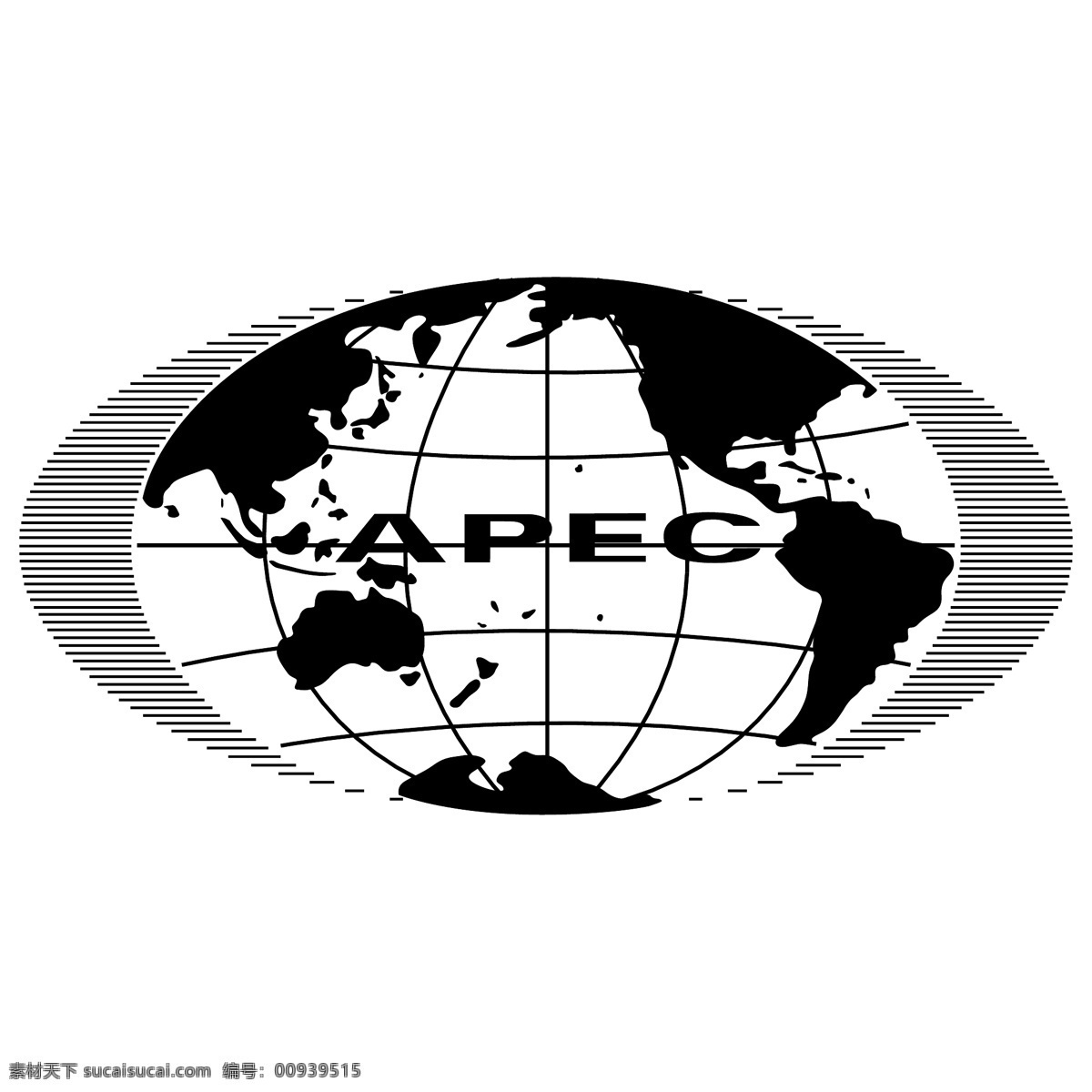 apec 亚太经合组织 标志 标识为免费 白色