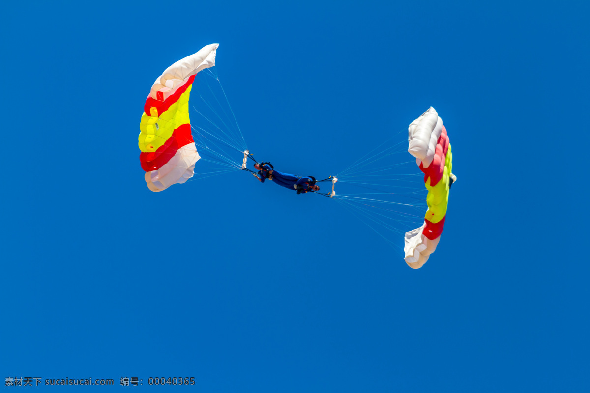 跳伞 表演 跳伞表演图片 空中 天空 运动 运动员 降落伞 体育运动 生活百科 蓝色