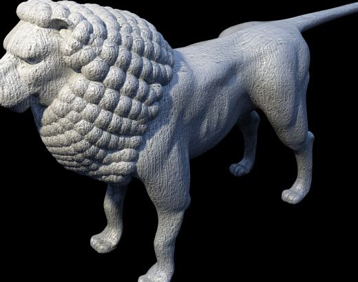 石刻 狮子 模型 3d模型 雕塑 石刻狮子模型 3d模型素材 游戏cg模型