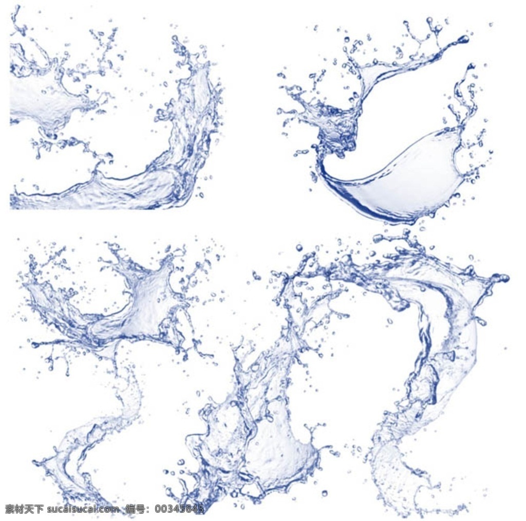 水花笔刷 水花 笔刷 水 泼洒 飞溅 效果 高清 ps笔刷 特效笔刷 多媒体 abr