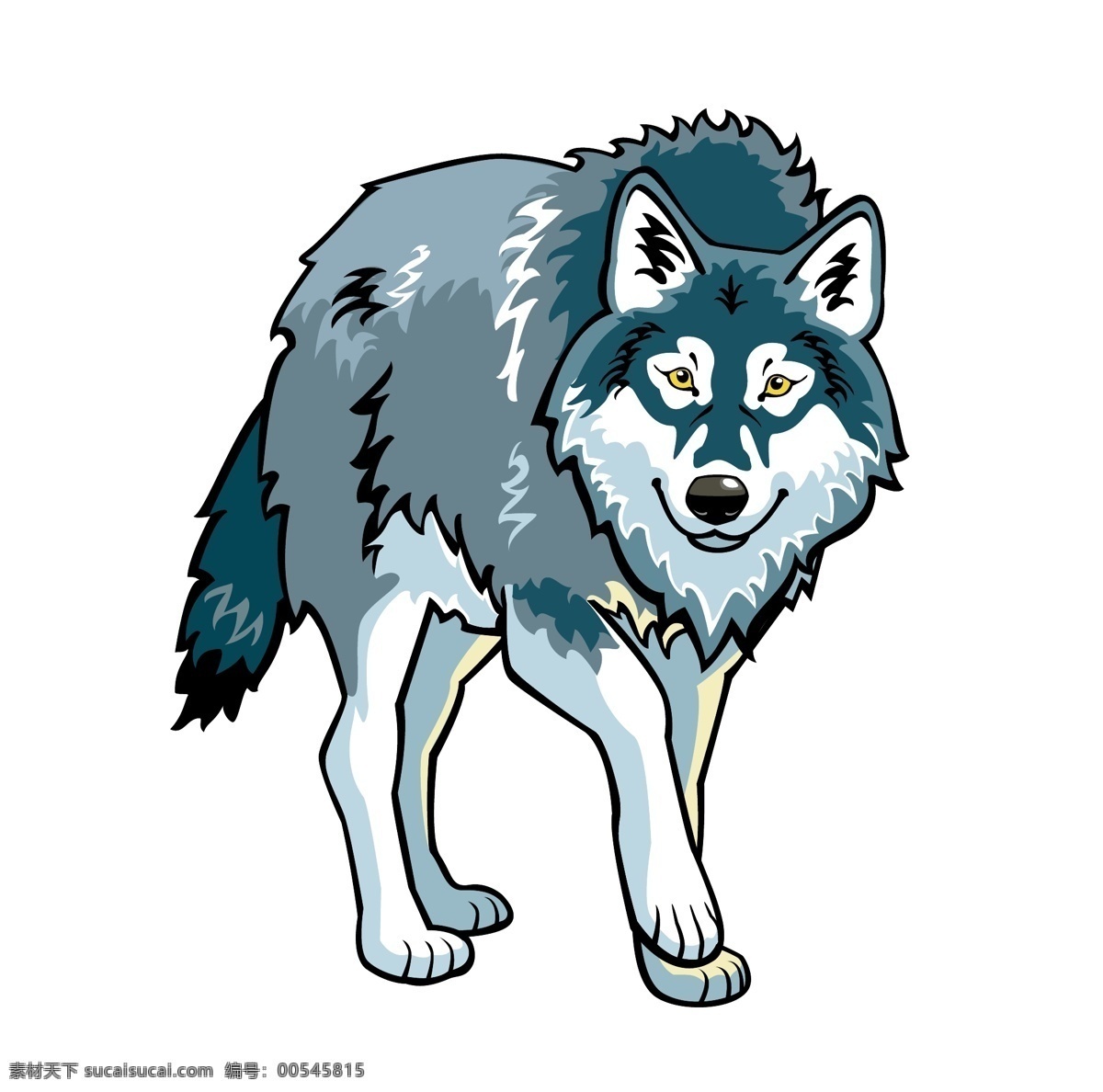 野狼 狼 苍狼 动物世界 手绘 狼狗 野生动物 哺乳动物 生物世界