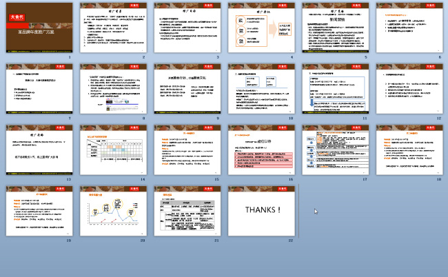 大 食 代 年度 推广 方案 ppt模板 策划 大食代 模板