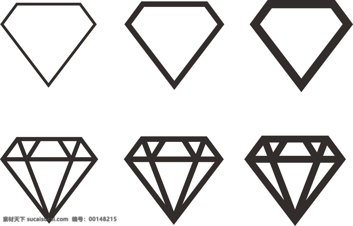 钻石ai绘制 钻石剪影 钻石 ai绘制 剪影 钻石线条 钻石图标 钻石logo 其他psd