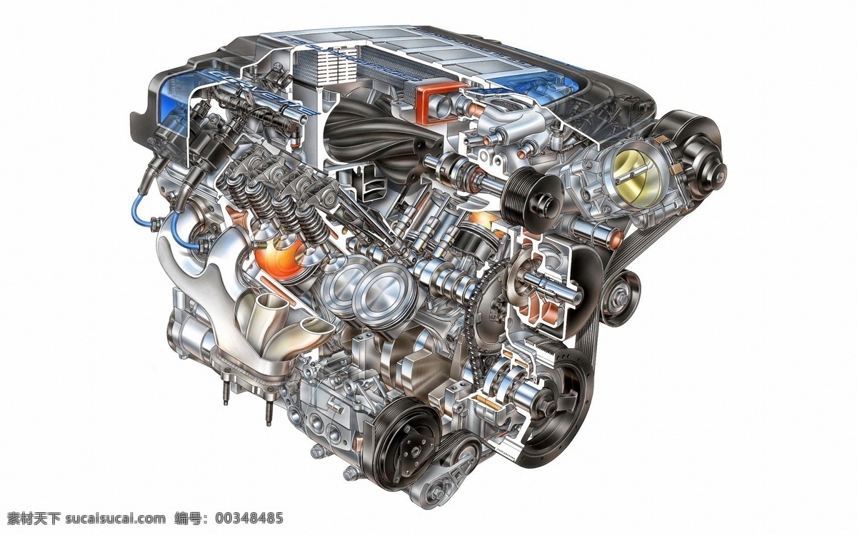 汽车零件 汽车引擎 汽车发动机 设计素材 其它插图 书画美术 白色