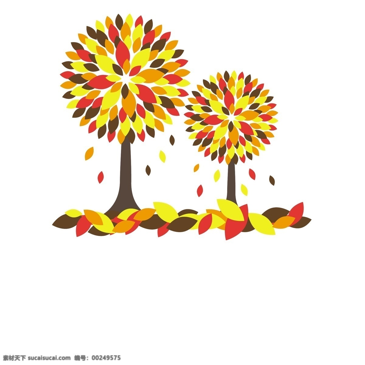 彩色 时尚 抽 大树 插画 趣味 叶子 抽像 艺术
