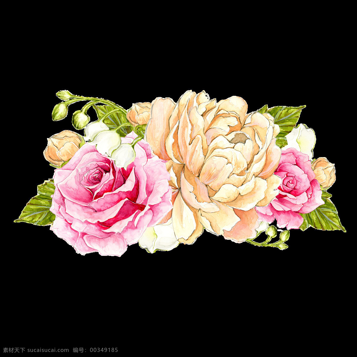 彩色 手绘 牡丹 花朵 图案 设计素材 花朵图案 饰图案 花朵艺术 水彩画 水墨画 透明素材 中国风素材 中国风 古风素材 鲜花富贵 金边牡丹 牡丹国色