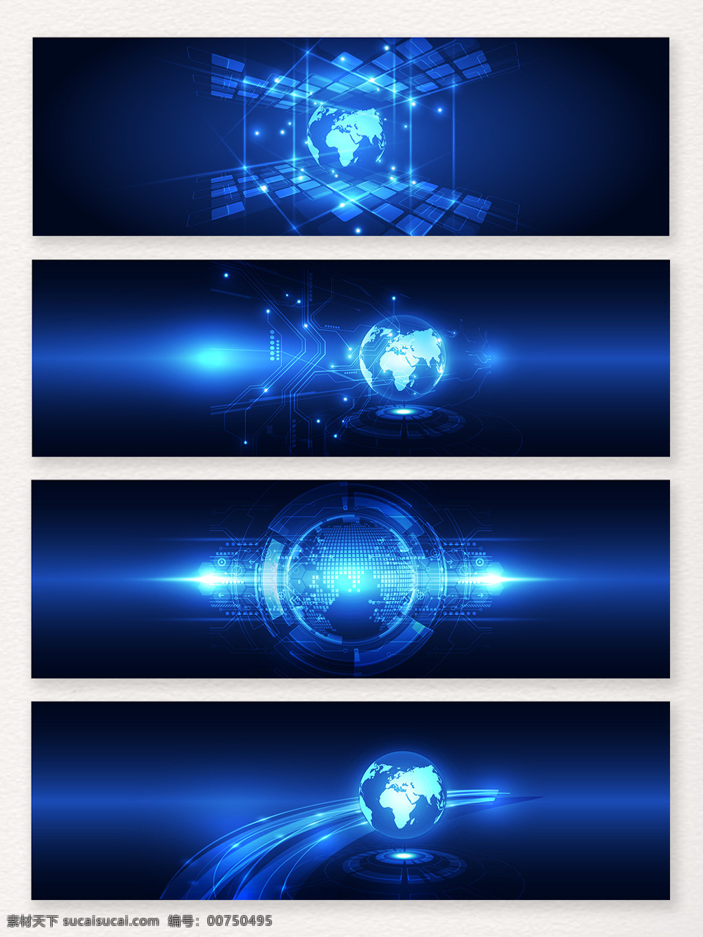 组 蓝色 光效 科技 全球 地图 banner 背景 蓝色地球 光线 科技地球 球体 宇宙 星空 星球 太空 光芒 现代科技