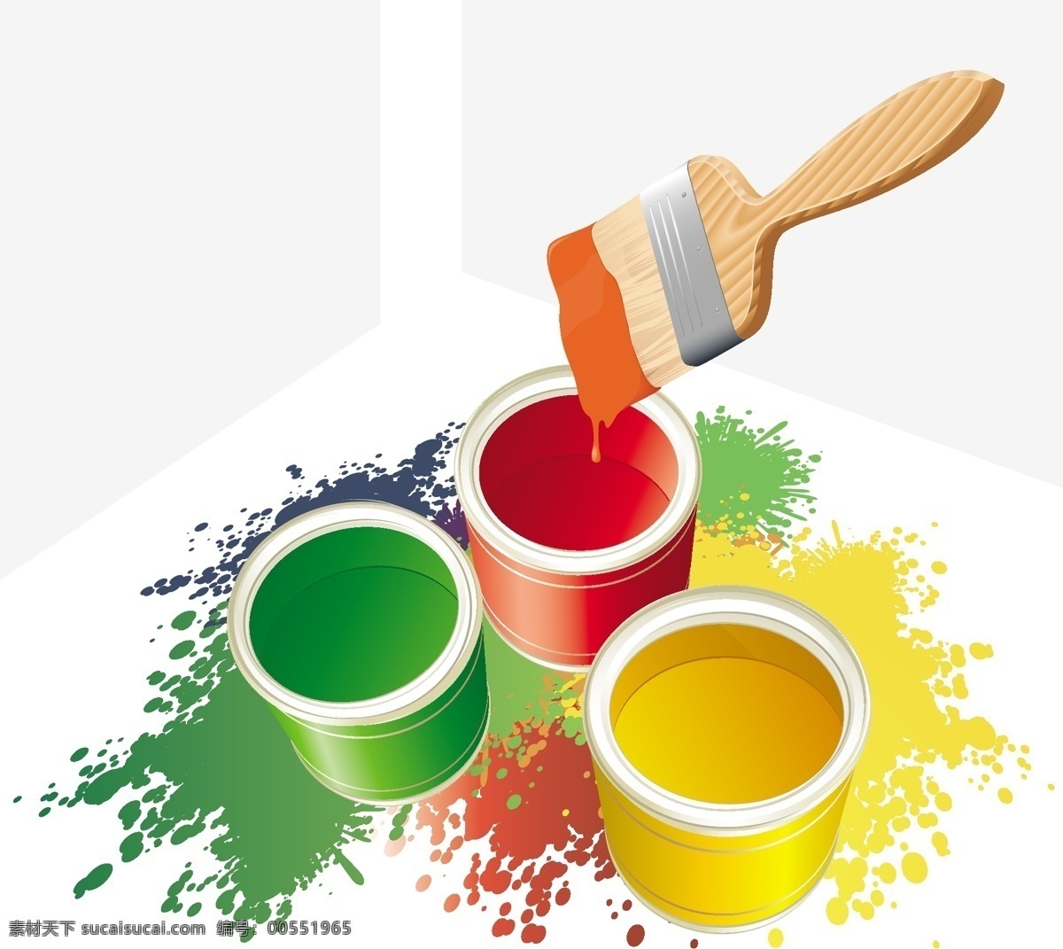 五颜六色 油漆桶 矢量 斗 绘画 扫描 油墨 油漆 装修 颜色的油墨 油漆标记 丰富多彩 向量 矢量图 其他矢量图