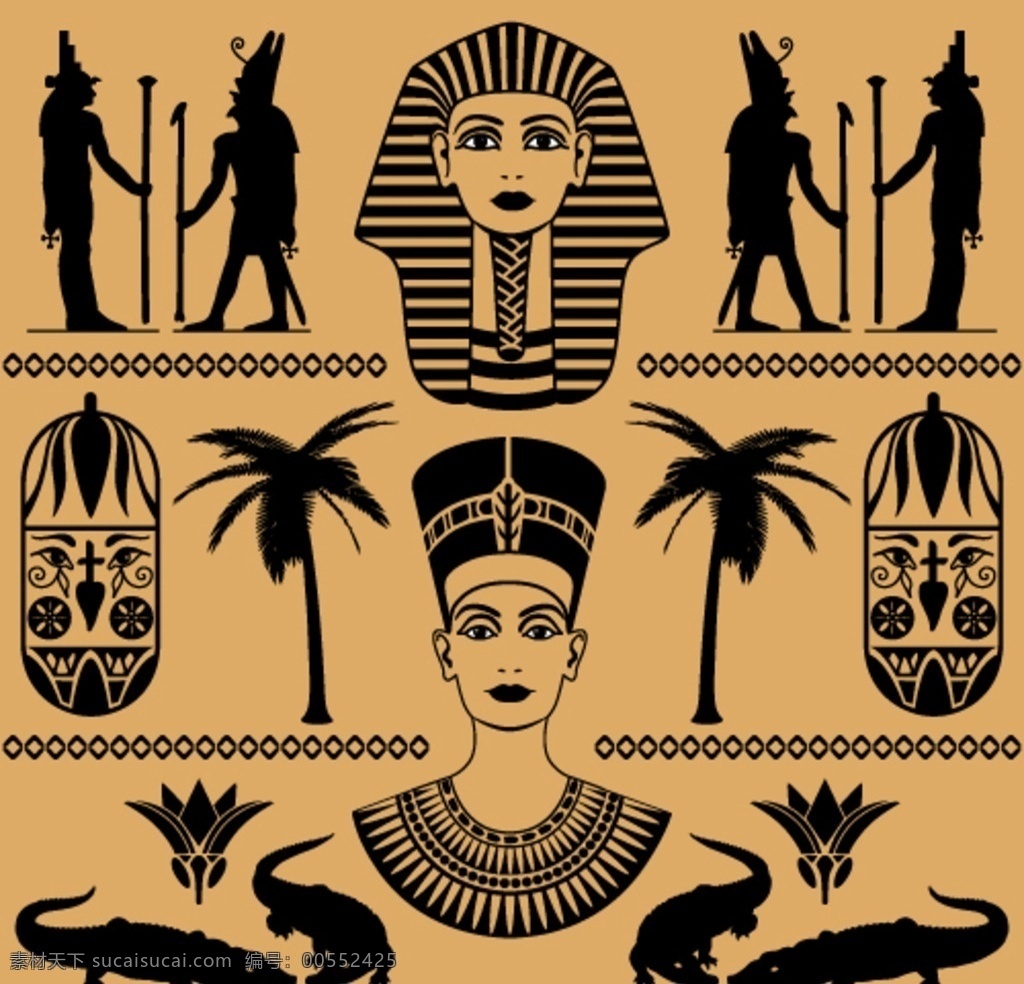 埃及图腾矢量 埃及 图腾 神秘 矢量 图案 传统文化 文化艺术