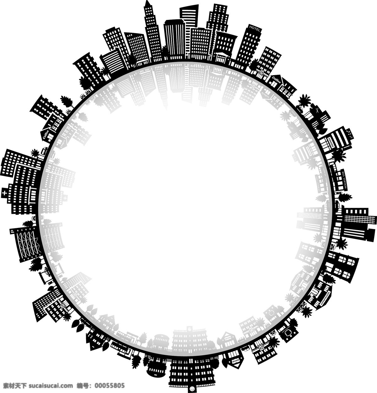 城市 矢量图 城市背景 球型城市 房子 地球 城市地球