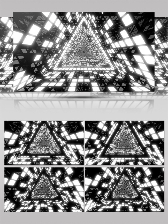 白光 三角 隧道 动态 视频 星际 白色 光束 高清素材 唯美素材 光景素材