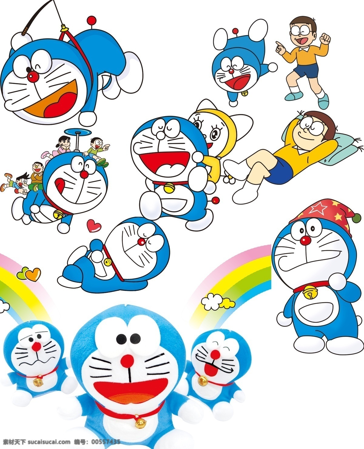 叮当猫全集 叮当猫 机器猫 日韩卡通 可爱 经典卡通 流行卡通 分层 源文件