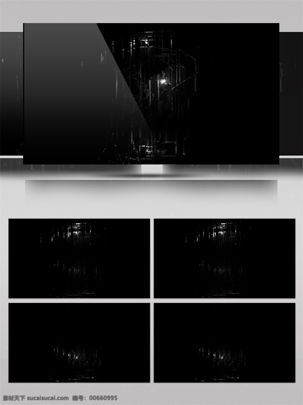 黑夜 建筑 高清 视频 诡异黑暗 优雅低奢 创意设计 简约风格 黑光建筑 低雅大气