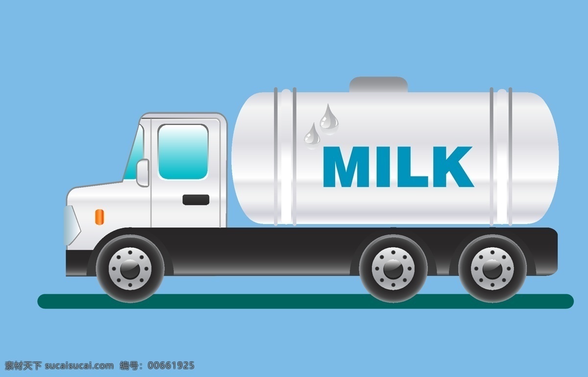 牛奶 牛奶车 牛奶素材 矢量 装运车 食品蔬菜水果