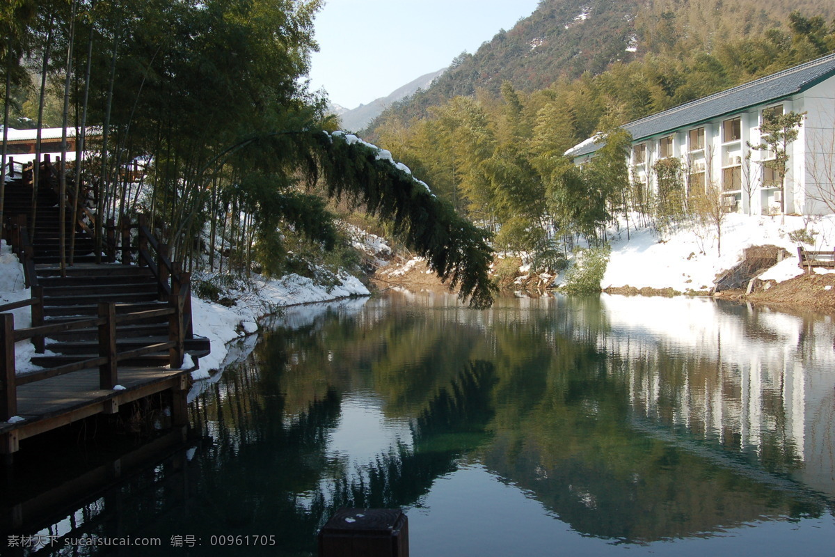 湖水 雪景 竹 竹海 竹子 自然风景 自然景观 竹海雪景 南山竹海 fenghc 自然篇 矢量图 日常生活