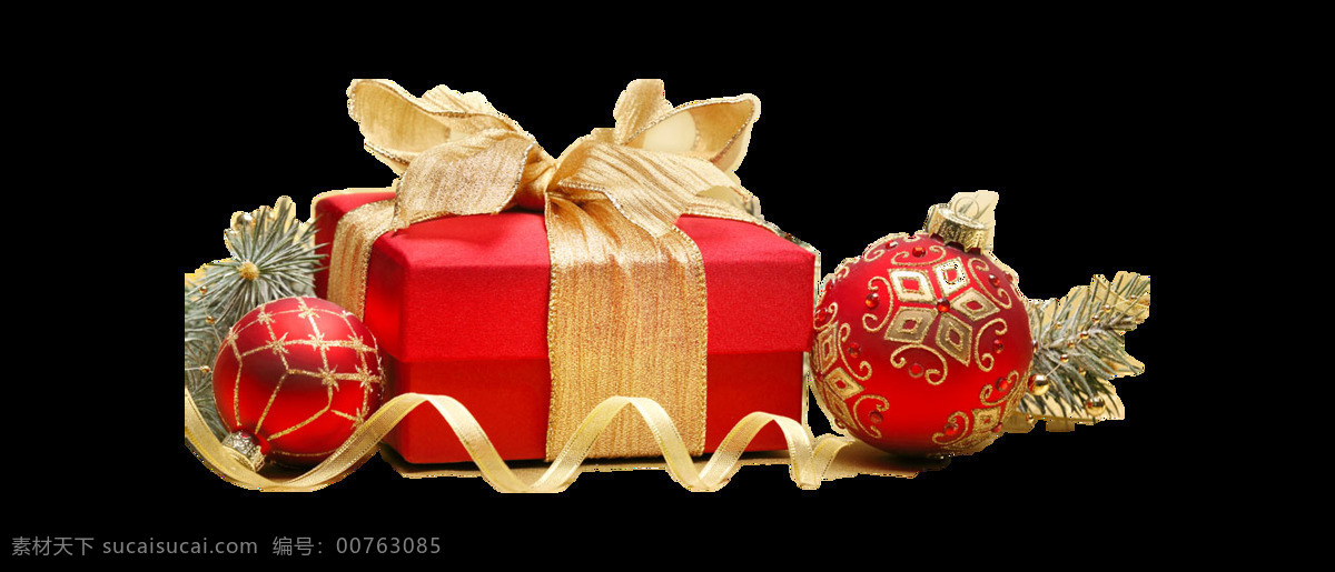 红色 礼品 盒子 彩球 元素 png元素 礼物 免抠元素 透明素材