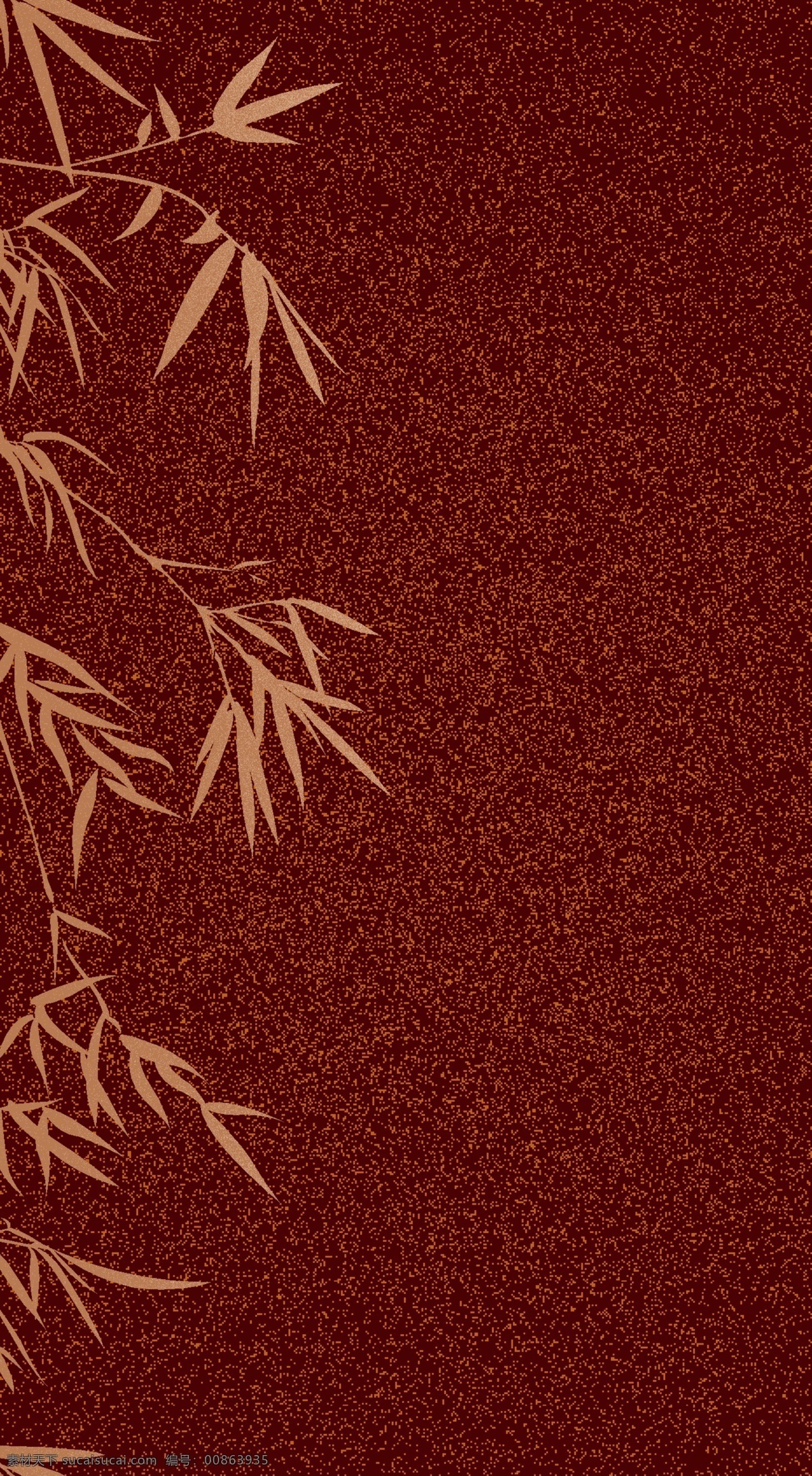 地毯 竹叶 红色