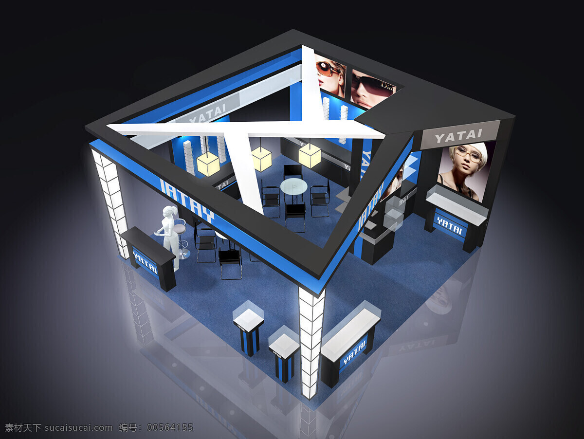 眼镜 展览 展台 3d设计 3d作品 展览设计 展台设计 展位 眼镜展览展台 装饰素材 展示设计