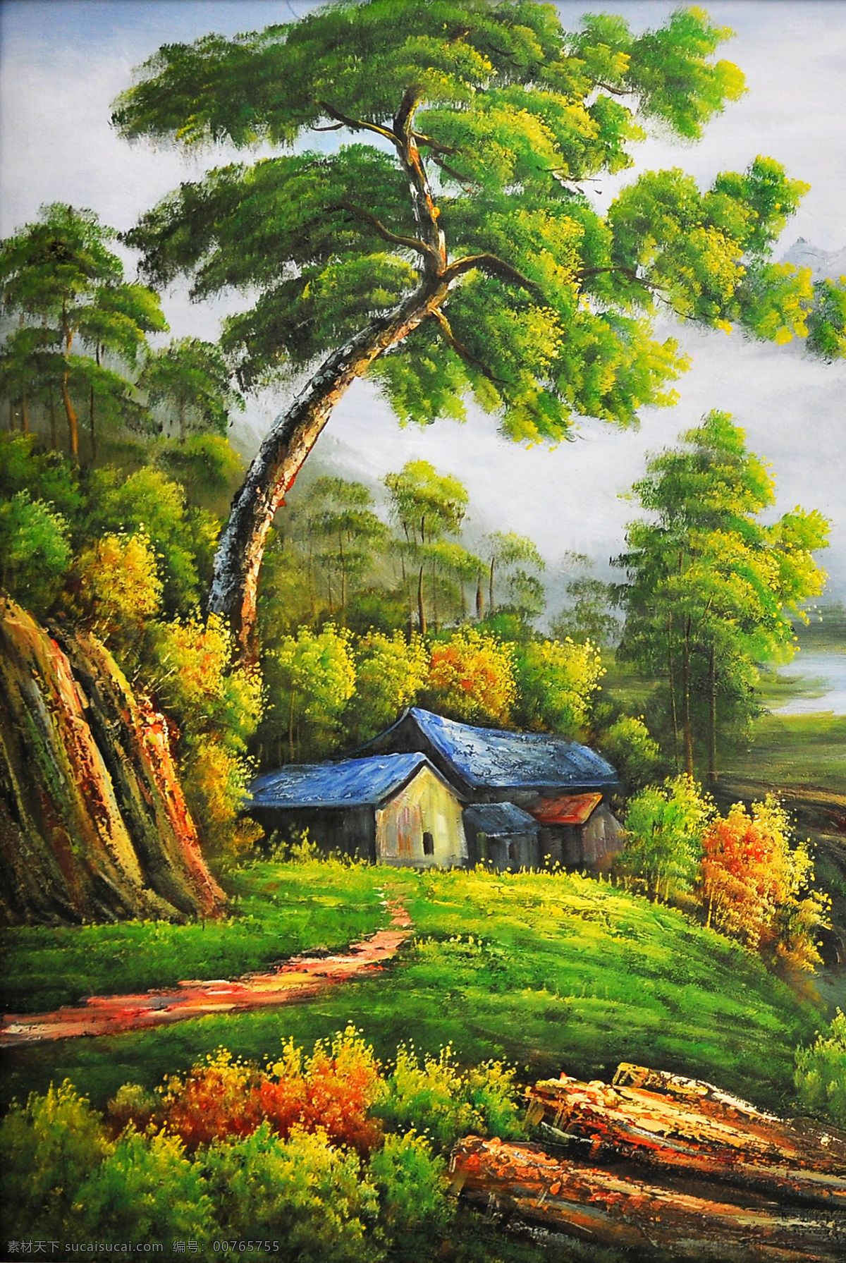 风景装饰画 背景素材 壁画 插画 抽象 抽象花 抽象画 装饰画 无 框 画素 材 画 模板下载 无框画 风景 房子