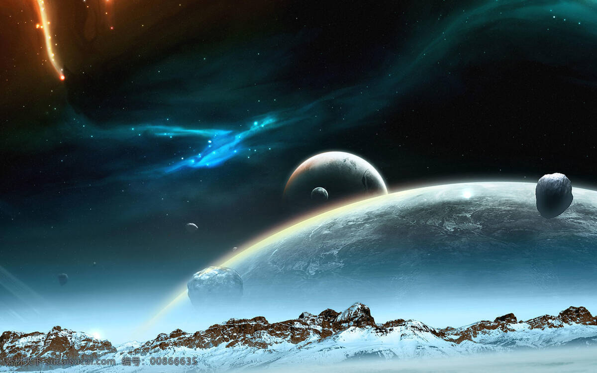 大气 宇宙 地表 背景 科幻 星球 海报 广告