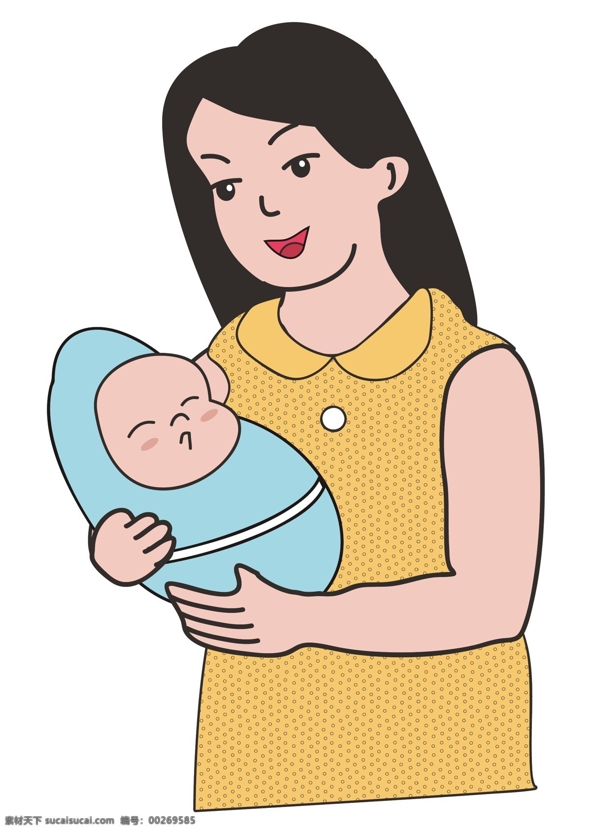 母亲节 促销 扁平 矢量 感恩 母亲 婴儿 宝宝 卡通 形象 母亲和婴儿 卡通形象 感谢 五一 妈妈