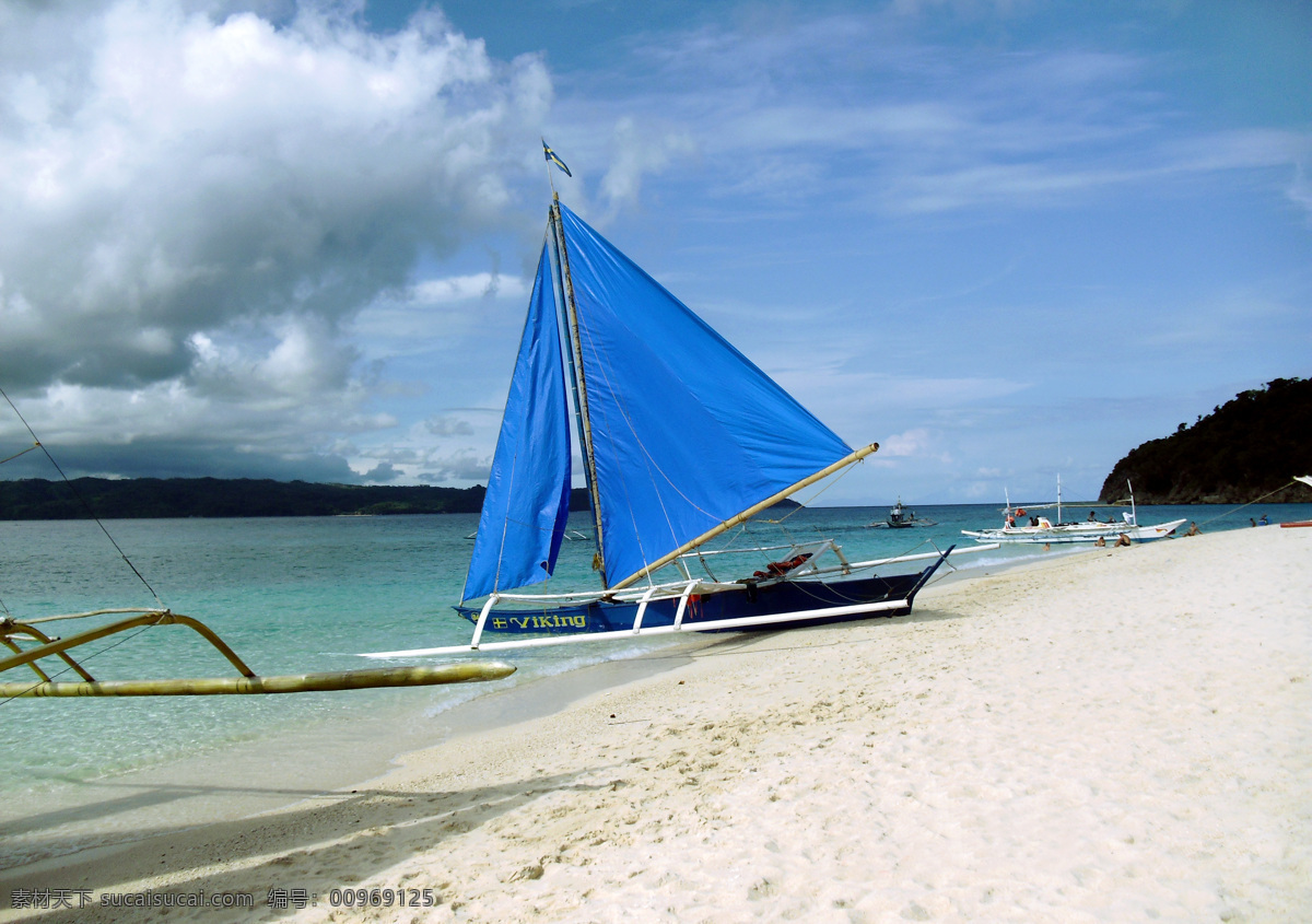 大海 帆船 国外旅游 海滩 旅游摄影 沙滩 菲律宾 长滩 风景图片 风景 费率并 菲律宾风景 psd源文件