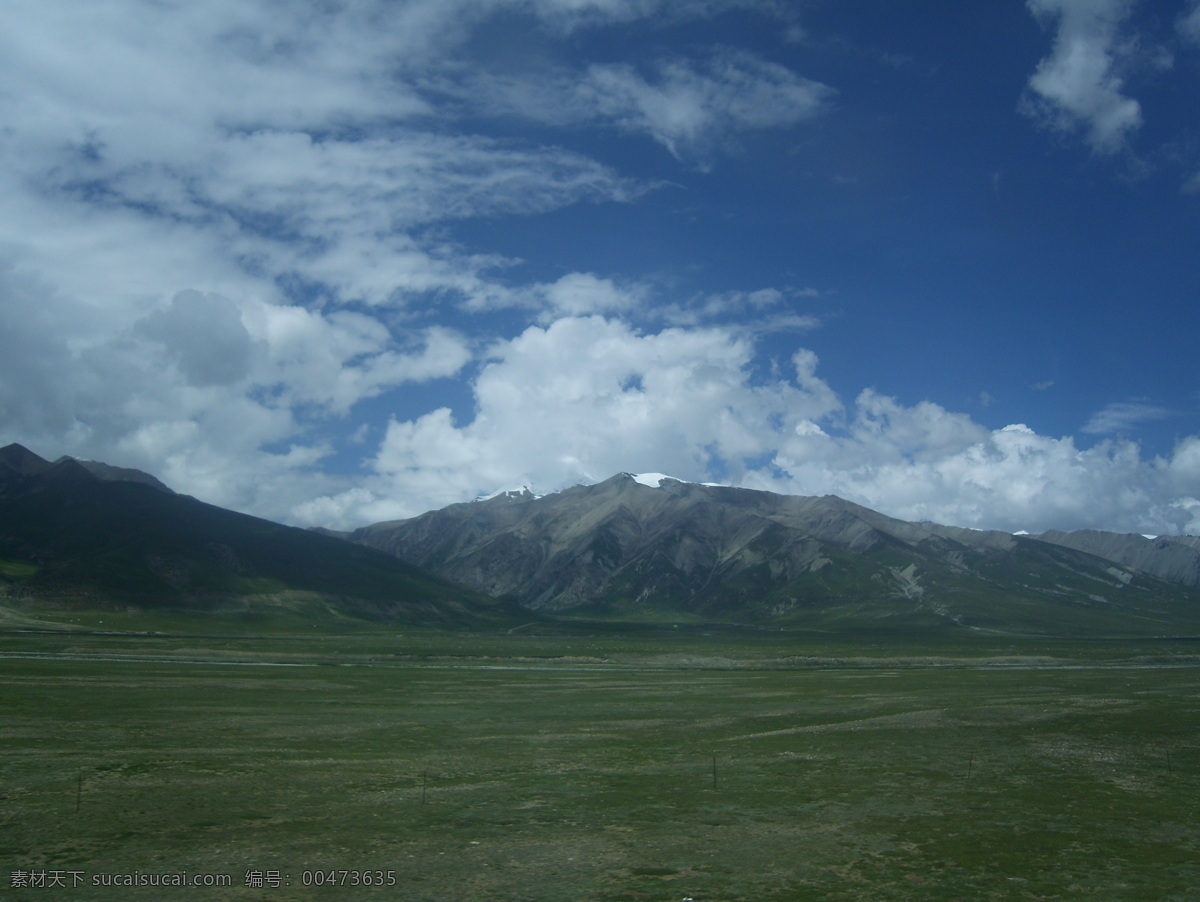 青藏高原 西藏 高原 雪山 草原 蓝天 白云 国内旅游 旅游摄影 蓝色