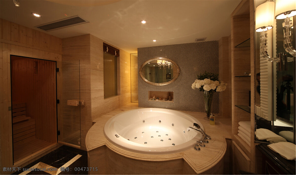 豪华 卫生间 浴池 设计图 家居 家居生活 室内设计 装修 室内 家具 装修设计 环境设计