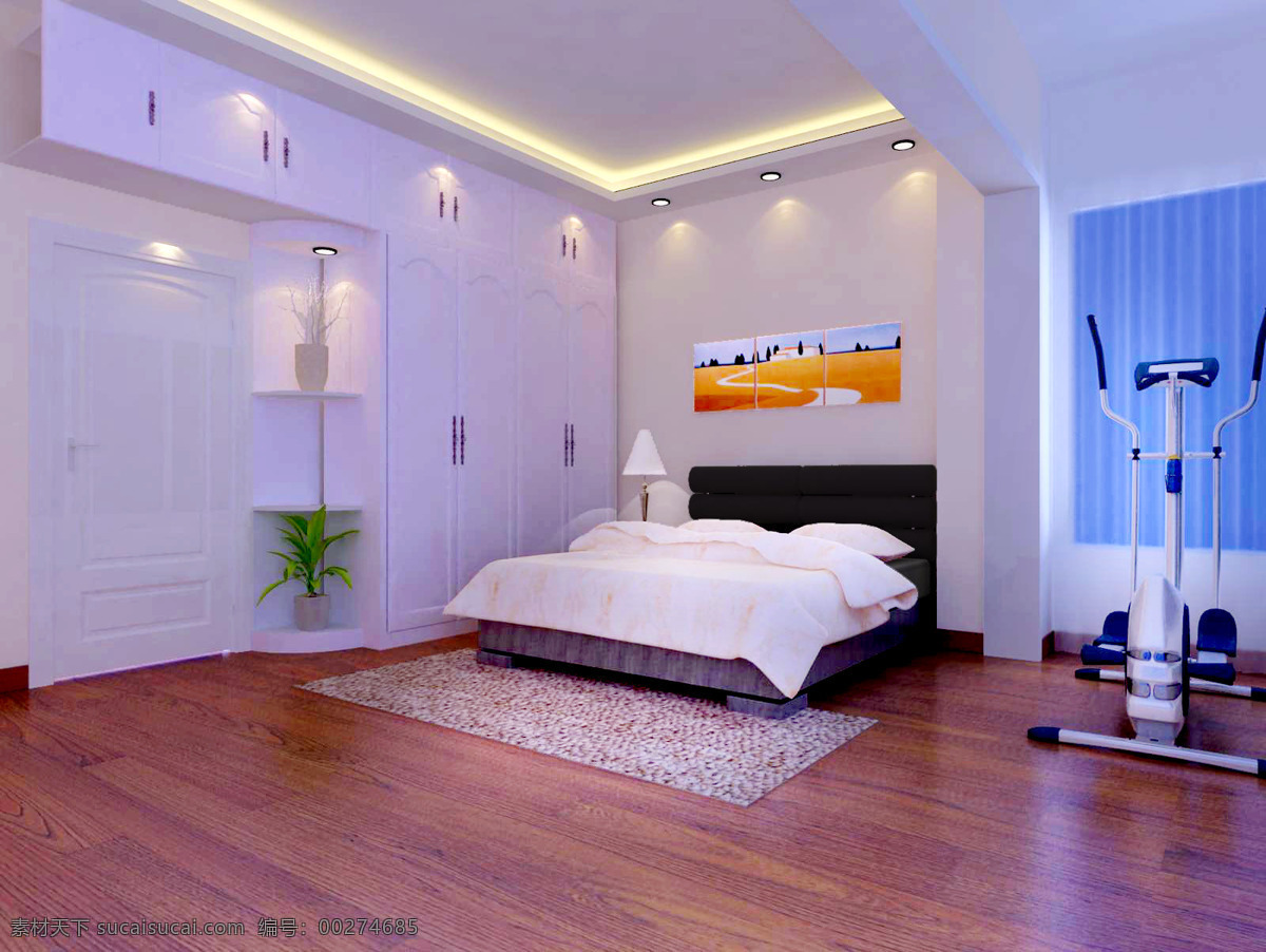 现代 简约 风格 3d设计 室内设计 卧室 现代简约风格 jig 休息处 3d模型素材 其他3d模型