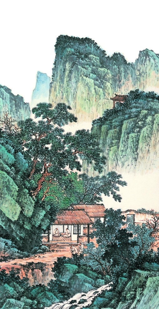 水墨中国画 山水 绘画书法 文化艺术