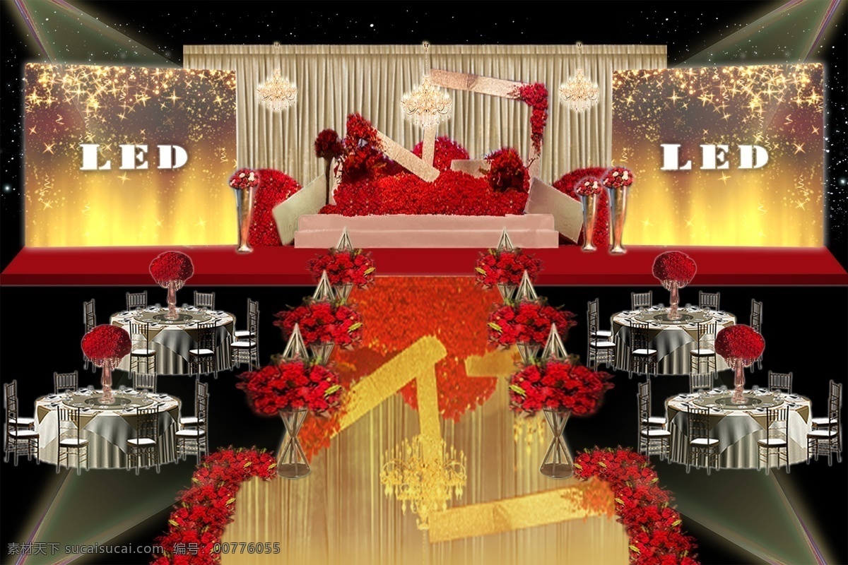 红 金 婚礼 效果图 红金婚礼 婚礼设计 婚礼效果图 主题婚礼 红色婚礼