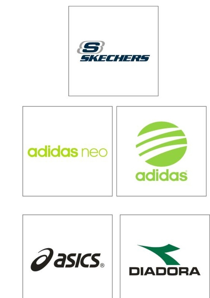 运动服装 品牌 标志 斯凯奇标志 skechers 阿迪 neo asics diadora 标志logo logo设计