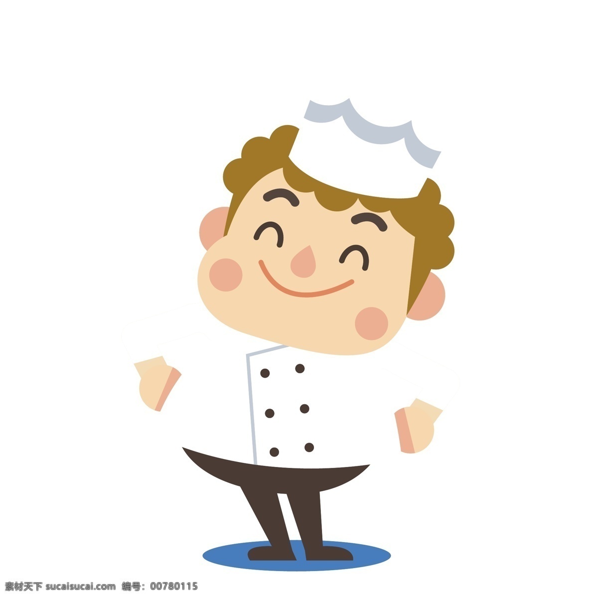开心 叉腰 姿势 厨师 矢量 叉腰姿势 白色 白色制服 胖胖的 胖胖的厨师 可爱 可爱的厨师 卡通 卡通的厨师 餐饮服务员