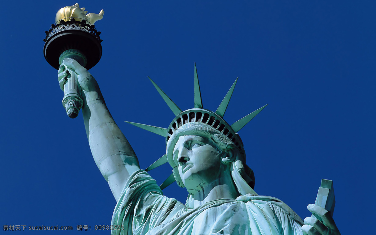 自由女神像 天空 雕塑 地标 美国 自由女神 旅游摄影 国外旅游
