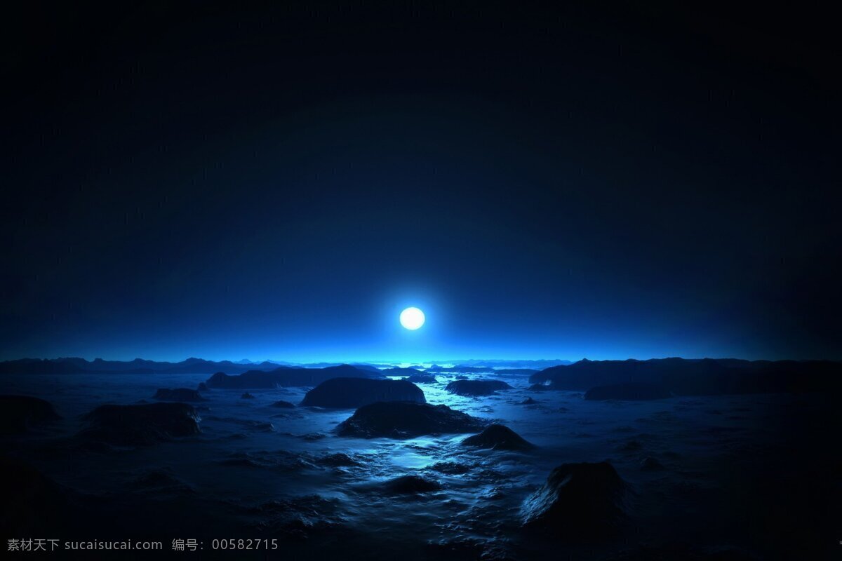 夜晚海景素材图片下载-素材编号00582715-素材天下图库