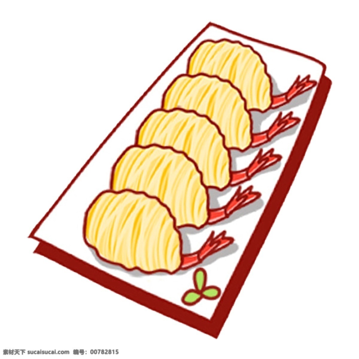 卡通 手绘 烤肉 食 材 元素 美味 插画 透明元素 食材 大虾 png元素 免抠元素
