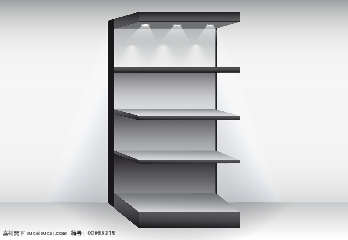 3d 货架 灯光 货柜 架子 建筑家居 立体 时尚 圆球 矢量 模板下载 3d货架 家居装饰素材