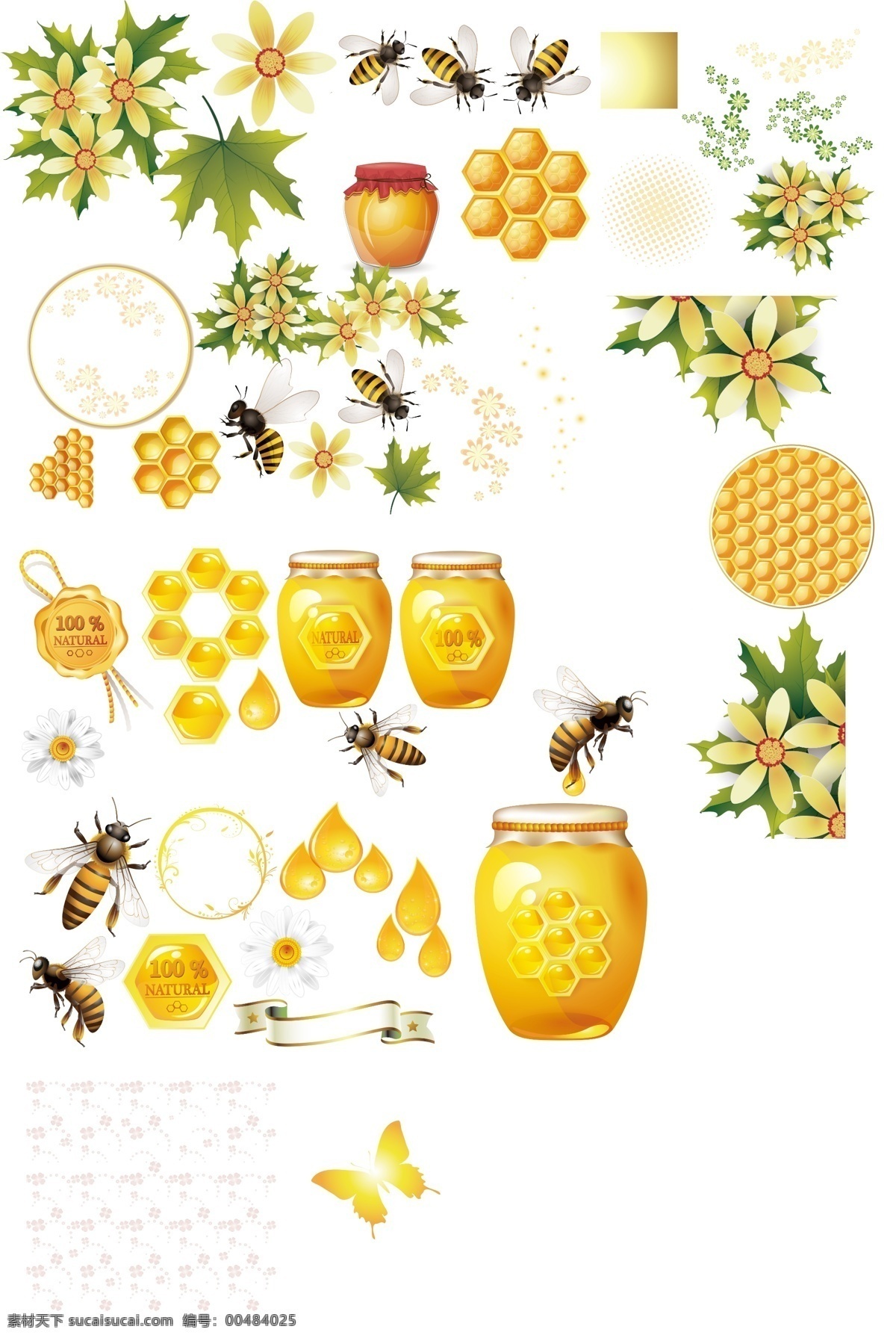 背景 底纹 蜂巢 蜂窝 花卉 金色 昆虫 梦幻 蜜蜂和蜂蜜 糖罐 蜂蜜 蜜蜂 矢量 模板下载 蜂蜜蜂巢蜜蜂 蜜蜂主题 psd源文件