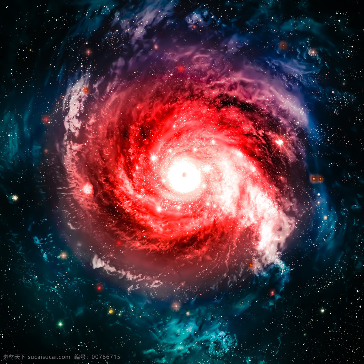 红色 螺旋 星系 螺旋星云 宇宙 太空 天文 宇宙太空 环境家居