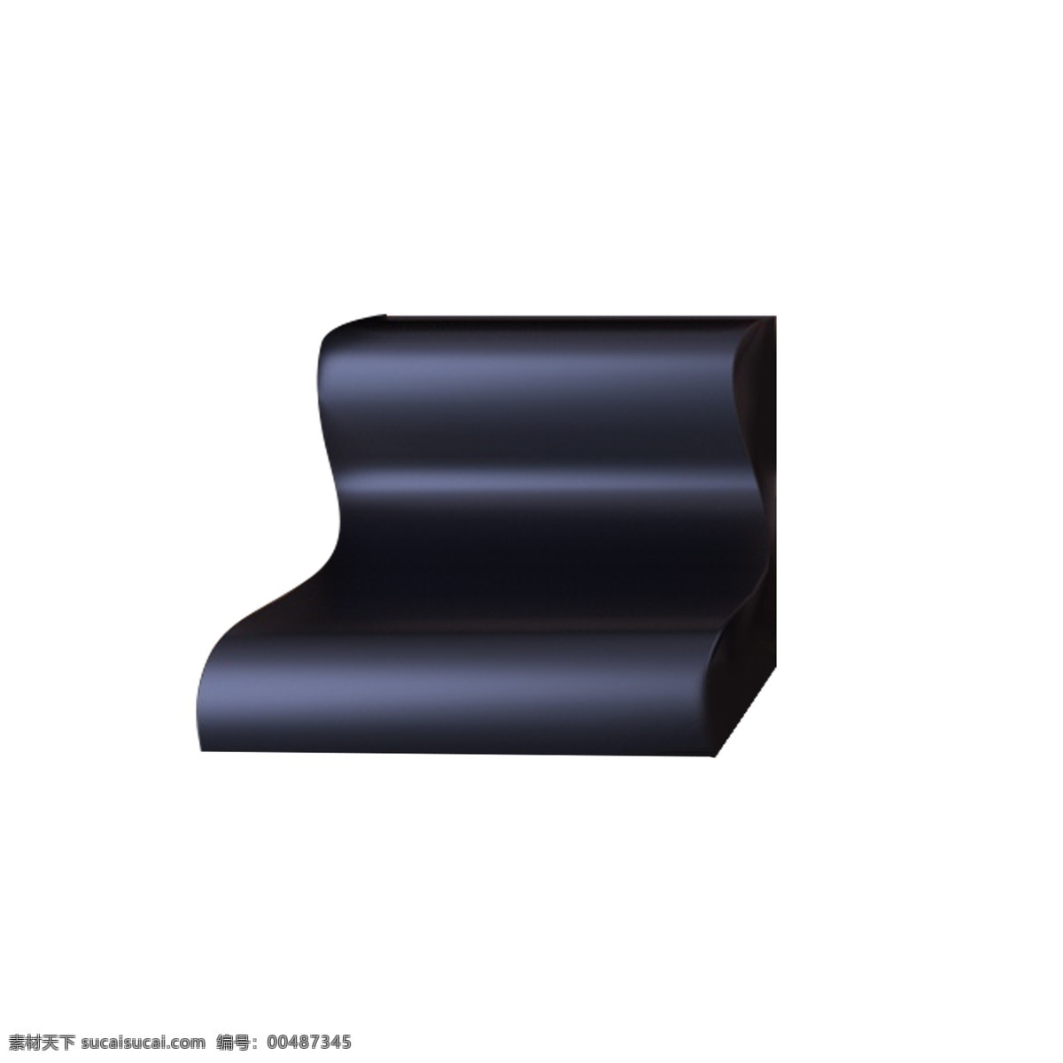 黑色 创意 圆润 沙发 元素 纹理 装饰 光泽 座椅 闪光 立体 弧度 家居