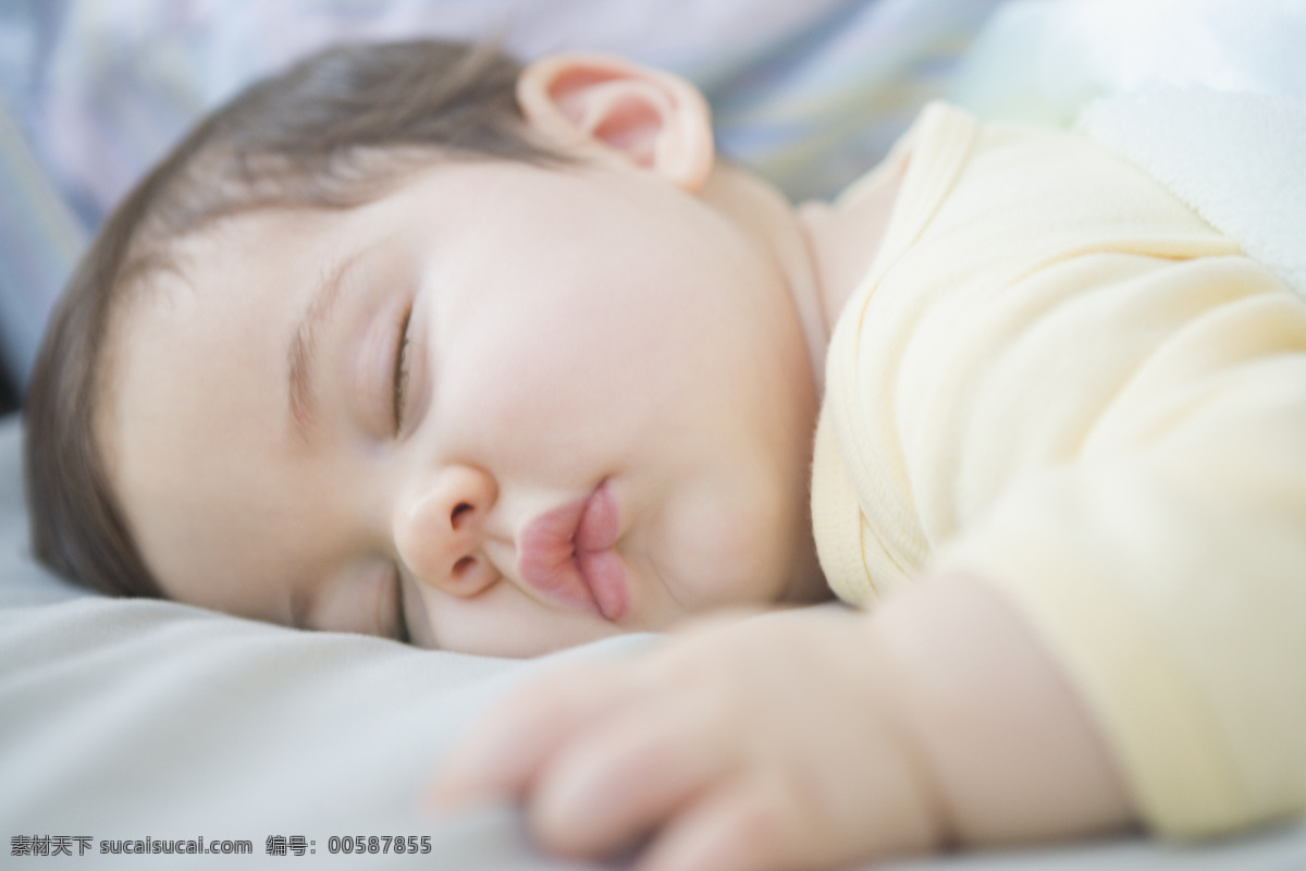 正在 睡觉 小 婴儿 宝宝 睡姿 可爱 天真无邪 肉感 宁静 生活人物 人物图片